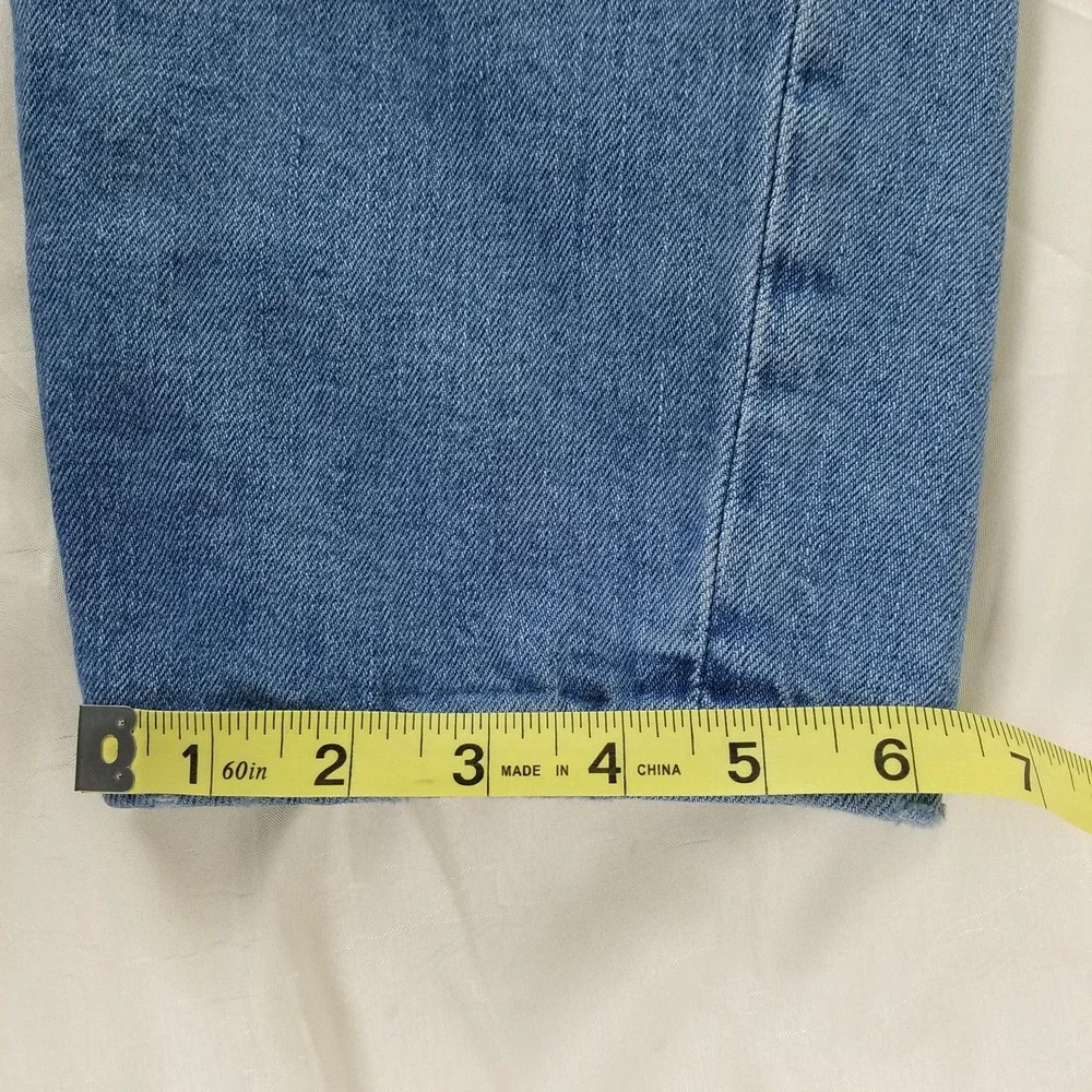 Old Navy Womens Size 10 High Rise OG Straight Distressed Jeans Medium Wash Denim - Picture 6 of 10